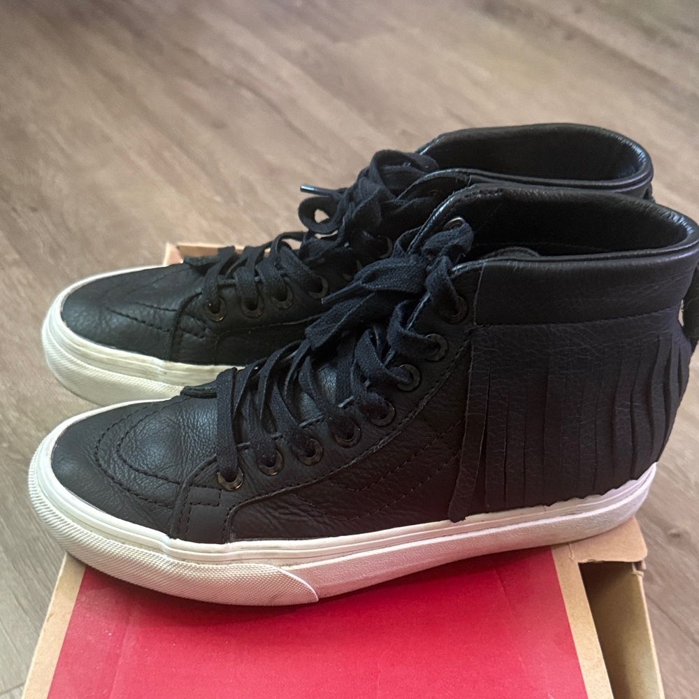 Vans Soft Black Leather High-Tops